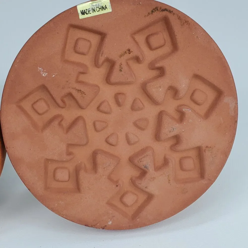 Christmas Terracotta Cookie Stamps Set‎ Snowman Snowflake Christmas Tree 2pc